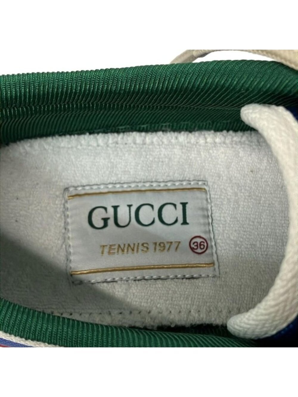 Gucci Sneakers 36 Blue Red Multi GG Pattern Sherry - Picture 5 of 8